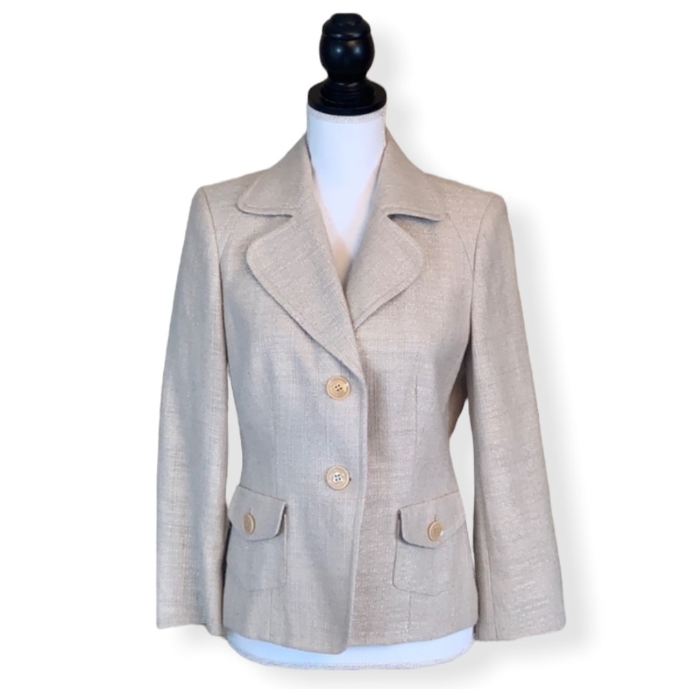 Talbots Blazer Tan size 6p